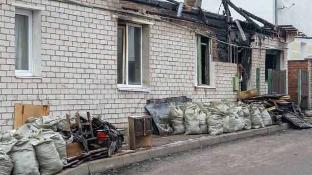 Professional Emergency Fire Cleanup technician working in Morton, TX